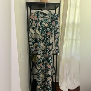 Aakaa womens long sleeve floral dress